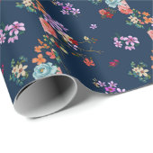 Rosen-Blumenstrauß-Blumenmuster Geschenkpapier (Rolleneckpunkt)