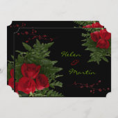 Rosen-Blumenstrauß-Einladung Einladung (Vorne/Hinten)