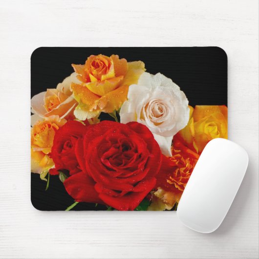 Rosen-Blumenstrauß Mousepad (Mit Mouse)