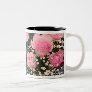 Rosen-Blumenstrauß-Tasse Zweifarbige Tasse