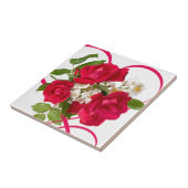 Rosen-Blumenstrauß und Band Fliese (Seite)