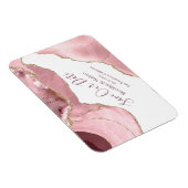 Rosen Blush Agate Save the Date Magnet (Rechte Seite)