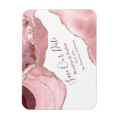 Rosen Blush Agate Save the Date Magnet (Vertikal)