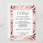 Rosen Blush Pink Zebra Einladung (Vorderseite)