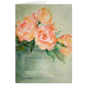 Rosen-Blüte im grünen Vase