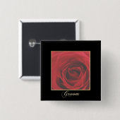 Rosen-Bräutigam-Button KRW elegantes Button (Vorne & Hinten)