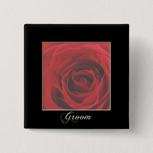 Rosen-Bräutigam-Button KRW elegantes Button (Vorderseite)