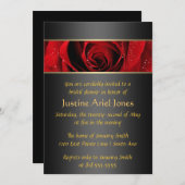 Rosen-Brautparty-Einladung Einladung (Vorne/Hinten)