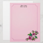 Rosen Briefbogen (Vorne/Hinten)