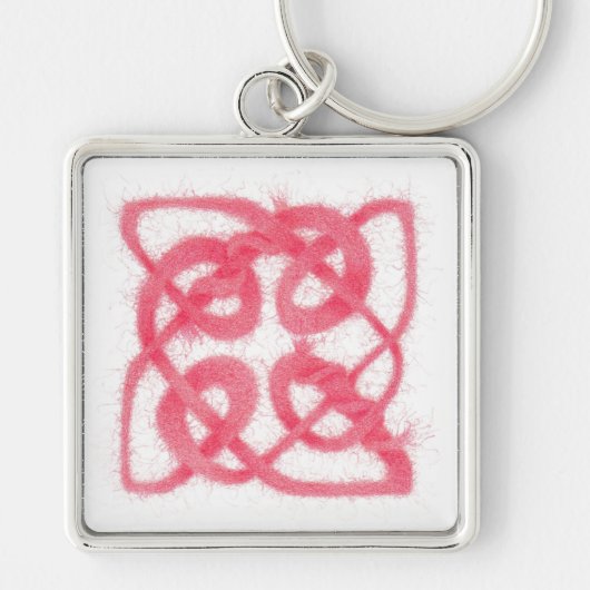 ROSEN CELTIC KNOT Premium Square Schlüsselanhänger (Vorne)
