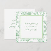 Rosen-Chintz-Blumenmuster Save The Date (Vorne/Hinten)