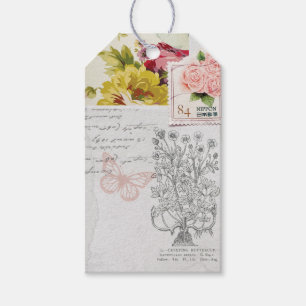 Rosen-Collage-Geschenkanhänger Geschenkanhänger