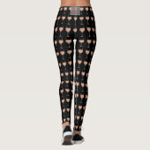 Rosen-den ganzen Tag Wein-Glas-Leggings Leggings (Rückseite)