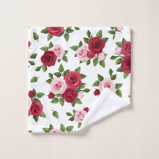 Rosen der Liebe Badhandtuch Set (Waschlappen)