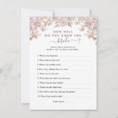 Rosen, die die beste Bride-Game-Karte kennen Einladung (Vorderseite)