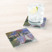 Rosen durch das Meer Glasuntersetzer (Schrägansicht)