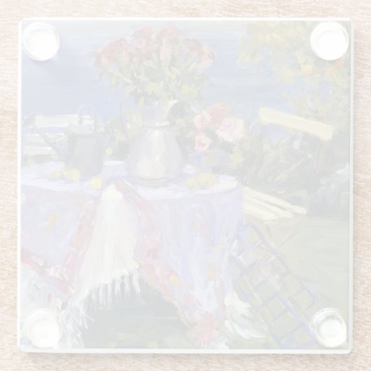 Rosen durch das Meer Glasuntersetzer (Rückseite)