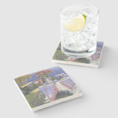 Rosen durch das Meer Steinuntersetzer (Seitenansicht)