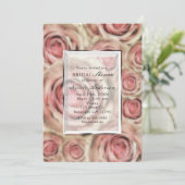 Rosen Elegant Bridal Alle Veranstaltungen Einladun Einladung (Stehend Vorderseite)