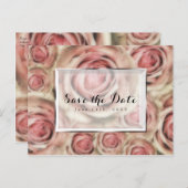 Rosen Elegant Save the Date Einladungen (Vorne/Hinten)
