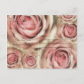 Rosen Elegant Save the Date Einladungen (Rückseite)