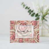 Rosen Elegant Save the Date Einladungen (Stehend Vorderseite)