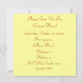 Rosen-elegantes Herz-Quadrat-Blumeneinladung Einladung (Rückseite)