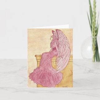Rosen-Engel Notecard Karte