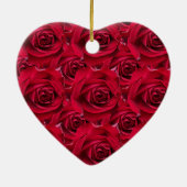 Rosen-erste Weihnachtsandenken-Verzierung Keramik Ornament (Hinten)