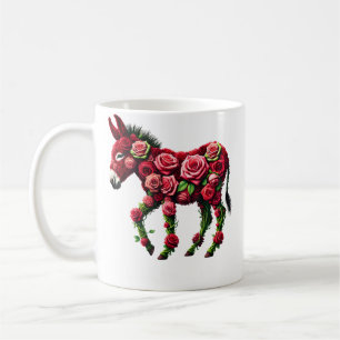 Rosen Esel Blumen Gärtnerei Floral Kaffeetasse