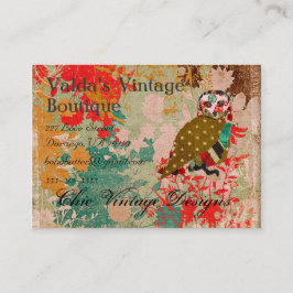 Rosen-Eule Boho Vintage Geschäfts-Karten Visitenkarte