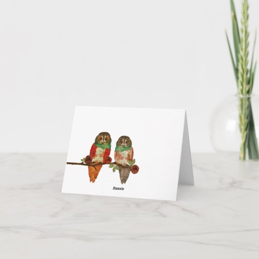 Rosen-Eulen-bernsteinfarbiges Damast-Monogramm (Rückseite)