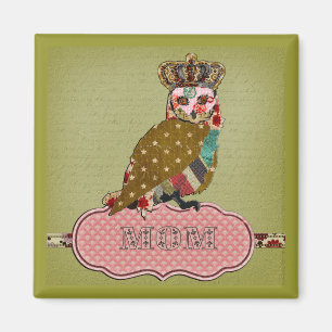 Rosen-Eulen-Mama-Magnet Magnet