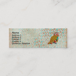 Rosen-Eulen-Vintage Geschäfts-mit Blumenkarten Mini Visitenkarte