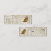 Rosen-Eulewhitewash-Vintage Geschäfts-mit Mini Visitenkarte (Vorne/Hinten)