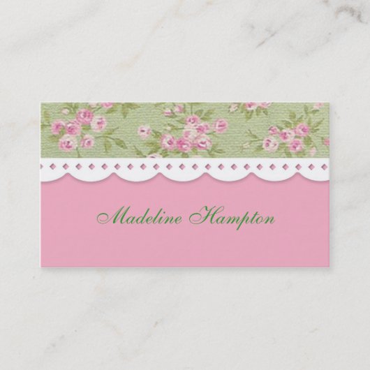 Rosen-extravagante Geschäfts-Karte Visitenkarte (Vorderseite)