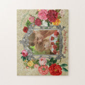 Rosen-extravaganter barocker Foto-Rahmen der Puzzle (Vertikal)