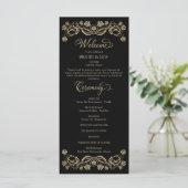 Rosen Fantasy-Gotik-Hochzeitsmenü (Stehend Vorderseite)