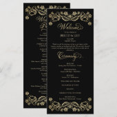Rosen Fantasy-Gotik-Hochzeitsmenü (Vorne/Hinten)