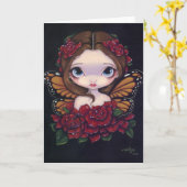 "Rosen-feenhafte" Gruß-Karte Karte (Gelbe Blume)