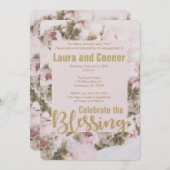 Rosen - feiern Sie die Segen-Einladung Einladung (Vorne/Hinten)