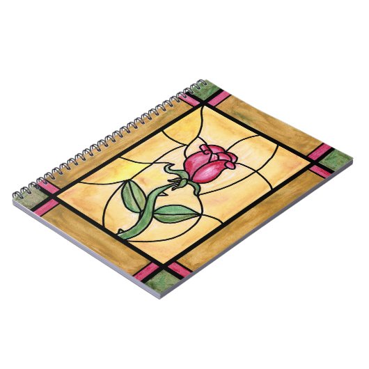 Rosen-Fenster-Notizbuch Notizblock (Linke Seite)