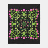Rosen-Fiesta-Party Fleecedecke (Vorderseite)