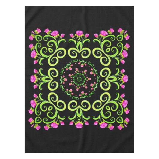 Rosen-Fiesta-Party Tischdecke (Vorderseite)