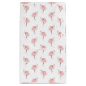 Rosen-Flamingo Kleine Geschenktüte (Rückseite)