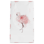 Rosen-Flamingo Kleine Geschenktüte (Vorderseite)