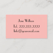 Rosen-Flamingo Visitenkarte (Rückseite)