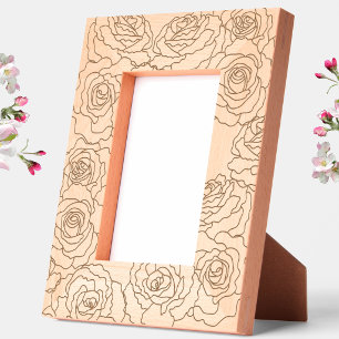 Rosen Florale Botanik Geätzte Rahmen