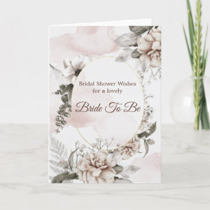 Rosen Florale Hochzeitsdusche Karte