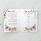 Rosen Florales Trauerzeremoniendienst Programm (Innenseite)
